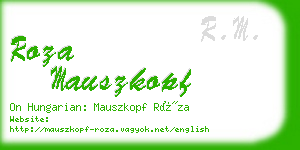 roza mauszkopf business card